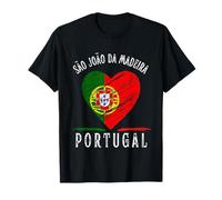 Portugal Flag Heart São João Da Madeira City Maglietta