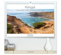 Portugal - Traumküste Costa Vicentina und Lagos (hochwertiger Premium Wandkalender 2026 DIN A2 quer), Kunstdruck in Hochglanz: Landschaften in der Küstenregion rund um Carrapateira und Lagos