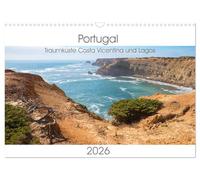 Portugal - Traumküste Costa Vicentina und Lagos (Wandkalender 2026 DIN A3 quer), CALVENDO Monatskalender: Landschaften in der Küstenregion rund um Carrapateira und Lagos