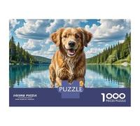 Portuguese Water Dog 1000 Pezzi Carta Ecologica Resistente Bundle Di Puzzle Handsome Dog Anti-stress Gioco in Famiglia Puzzle Per Adulti E Bambini 52x38cm/1000pcs