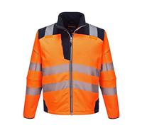 Portwest Giacca softshell PW3 Hi-Vis Arancione/Blu marino Taglia M