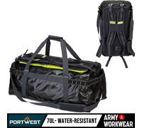 Portwest 70L Idrorepellente Borsone Resistente Ripstop Cinghie Regolabili