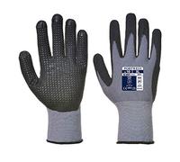 Portwest A351G8RL Guanto Dermiflex Plus, Nero/Grigio, Large