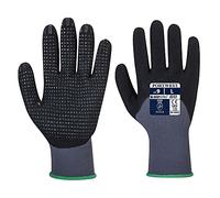 Portwest A353G8RL Guanto Dermiflex Ultra +, Nero/Grigio, Large