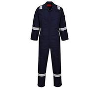 Portwest AF73 Tuta Araflame Banda Ignifuga Resistente Due Tasche Posteriori | Blu navy, UPF 40+, EN 17353 Tipo B2, EN 61482-1-1, EN 1149-5, EN ISO 11612, Zip in Ottone Durevoli, Tasca Sulle Maniche