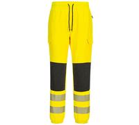 Portwest Alta Visibilità Flexi da Jogging Pantaloni Slim Fit, Stretch, Rinforzo