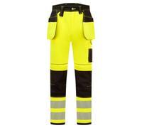 Portwest Hi-Vis Fondina Pantaloni Lavoro Mensafety Nero Gratuito Ginocchiere