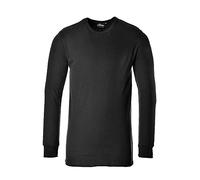 Portwest B123BKRM T-Shirt Termica Manica Lunga, Nero, Medium