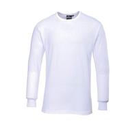 Portwest B123WHRL T-Shirt Termica Manica Lunga, Bianco, Large