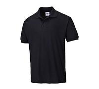 Portwest Polo Napoli B210BKRL Maniche corte Nero Taglia L