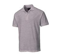 Portwest B210HGRL Polo Napoli a Maniche Corte, Grigio Melange, L