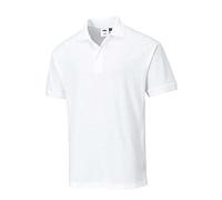 Portwest B210WHRS Polo Napoli a Maniche Corte, Bianco, S