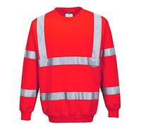 Portwest B303 Felpa ad Alta Visibilità, Rosso, M