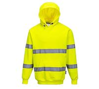 Portwest B304 Felpa con Cappuccio ad Alta Visibilità, Giallo, XL