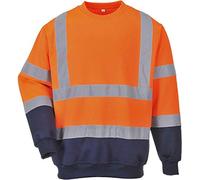 Portwest B306 Felpa Bicolore Hi-Vis, Arancione/Navy, XL