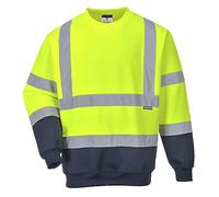 Portwest B306 Felpa Bicolore Hi-Vis, Giallo/Navy, S