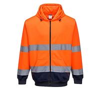 Portwest B317 Felpa con cappuccio frontale con Zip Bicolore 2 Tasche Sicure