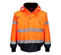 Portwest Bomber Bicolore Alta Visibilità 3 in 1 Arancione/Blu Navi
