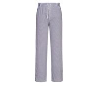 Portwest C079 Pantaloni Bromley da Chef in Cotone 100% Traspirante | Quadri blu, S, Vita Elasticizzata Regolabile Con Cordino, Cerniera Nascosta, Tasca Sicura Posteriore, Lavaggio A 60°C