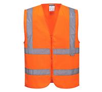Portwest C375 Gilet Band & Brace Hi-Vis con Zip, Arancione, L