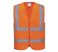 Portwest C375 Gilet Band & Brace Hi-Vis con Zip, Arancione, XXL