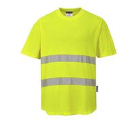 Portwest Hi-Vis Cotone Rete Inserto T-Shirt 40 + Upf Qualificato Umidità Stoffa