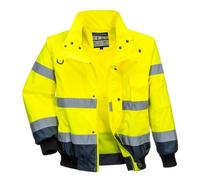 Portwest C465YNR4XL Bomber Bicolore Alta Visibilità 3 in 1, Giallo/Blu Navi, 4XL