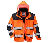 Portwest C466OBRS Bomber Classico ad Alta Visibilità, Arancione/Nero, Small