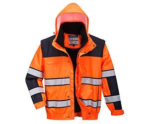 Portwest C466OBRXL Bomber Classico ad Alta Visibilità, Arancione/Nero, XL