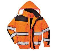 Portwest C466OBRXXXL Bomber Classico ad Alta Visibilità, Arancione/Nero, 3 XL
