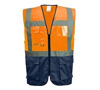 Portwest C476 Gilet Executive Varsavia, Arancione/Navy, M