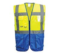Portwest C476 Gilet Executive Varsavia, Giallo/Royal, XXXL