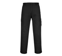 Portwest C701 Pantaloni Combat Gancio e Barra di Chiusura 2 Tasche Laterali | Nero, UPF 40+, 35% Cotone, Cuciture Rinforzate, Tessuto Resistente, Protezione UV 50+, Edilizia
