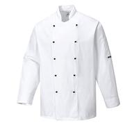 Portwest C834WHRXXS Giacca da Chef Somerset, Bianco, XXS