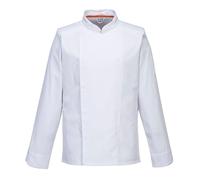 Portwest C838 MeshAir Pro Giacca Facile Apertura Frontale Vestibilità Slim | Bianco, L, Tessuto Twill Durevole, Polsini alla Francese, Tasca Sulla Manica, Bottoni a Pressione, Poliestere, Leggero