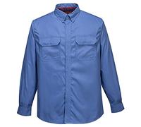 Portwest - Camicia da lavoro di sicurezza a fiamma Biz Flame Plus - blu - 2XL