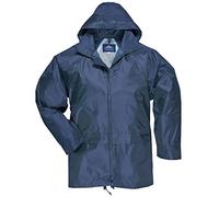 Portwest Classico Cappotto Impermeabile Mac Nero O Blu Pioggia Giacca S-XXL