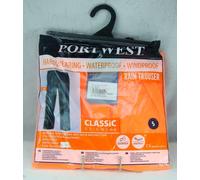 Portwest Classico Indumenti Impermeabili S441 Uomo Pantaloni Arancione S Nuovo