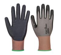 Portwest CT32 Guanto Anti taglio CT MR Micro nitrile Touchscreen Poliestere | Grigio/Nero, M, OEKO-TEX, EN 388 (4X31C), EN ISO 21420 Destrezza 5, Cavallo del Pollice Rinforzato, Fodera Traspirante