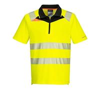 Portwest Dx412-Polo ad Alta visibilità Dx4 S/S-Giallo/Nero-Taglia: L Polo, Unisex-Adulto
