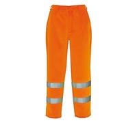 Portwest E041 Pantaloni Poliestere-Cotone Hv, Arancione, XL
