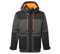 Portwest EV461 - Parka invernale da uomo, impermeabile, isolato, traspirante, riflettente, con cappuccio e cuciture nastrate, grigio metallizzato, L