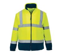 Portwest F301YNRXS Pile ad Alta Visibilità, Giallo/Blu, XS