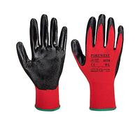 Portwest Flexo Grip Guanti in Nitrile, Colore: Rosso/Nero, Taglia: S, A310R8RS