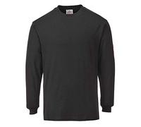 Portwest FR11 Maglietta Maniche Lunghe Ignifuga e Antistatica, Taglia XL, Nero