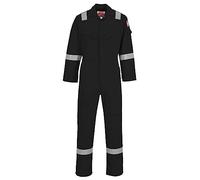 Portwest FR21 Tuta Anti-Statica Leggera Resistente Alla Fiamma 210g Nero, XL