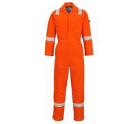 Portwest FR28 Tuta Intera Ignifuga Antistatica Leggera 280G Retro Elastico | Arancione, 3XL, EN ISO 11612, EN ISO 11611, EN 1149-5, Aperture di Accesso Laterali, Due Tasche Posteriori, Tasca Porta Metro