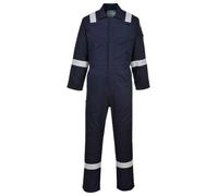 Portwest FR28 Tuta Intera Ignifuga Antistatica Leggera 280G Retro Elastico | Blu navy, S, EN ISO 11612, EN ISO 11611, EN 1149-5, Aperture di Accesso Laterali, Due Tasche Posteriori, Polsini Regolabili