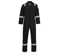 Portwest Tuta FR50 riflettente resistente al fuoco FR antistatica Arc Proof 350g Nero M