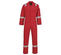 Portwest Tuta FR50 Riflettente Resistente al Fuoco FR Antistatica Arc Proof 350g Rosso XXL